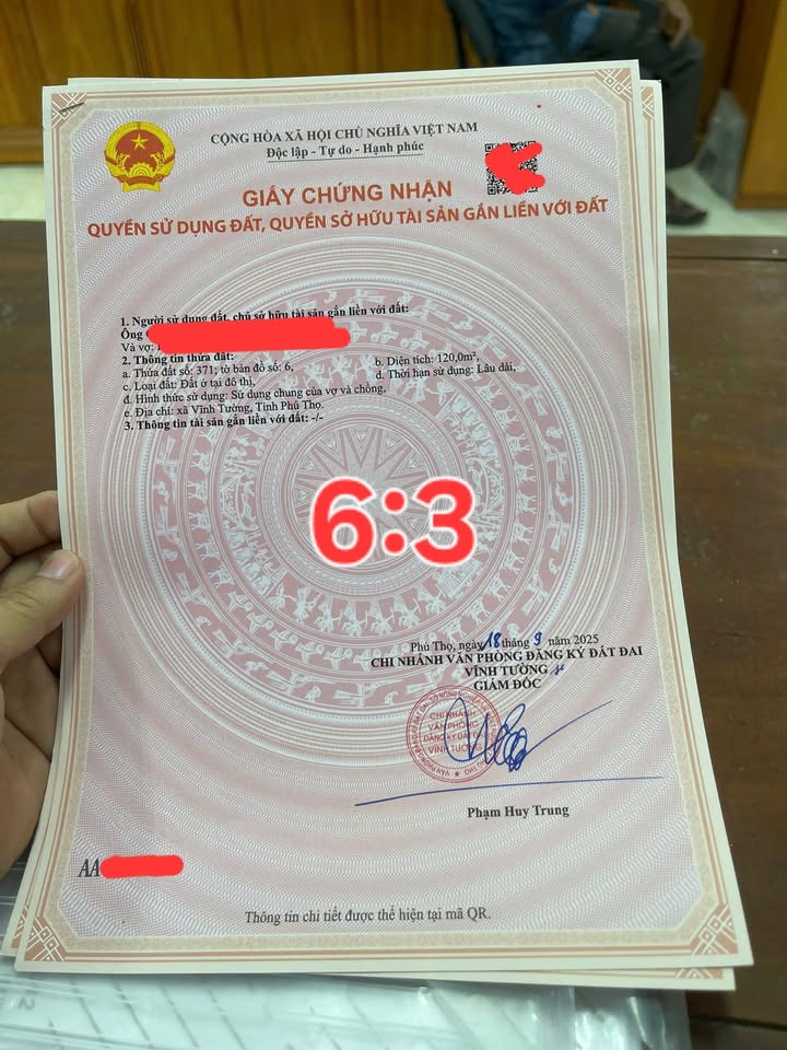 Đất nền KĐT Tứ Trưng, Vĩnh Tường 120m² giá 7.x tỷ - Vị trí đắc địa, sổ hồng chính chủ!