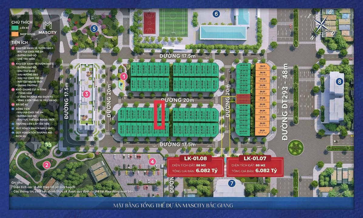 Đất nền MasCity Bắc Giang 84m² giá 7.6 tỷ - Cơ hội đầu tư tuyệt vời!