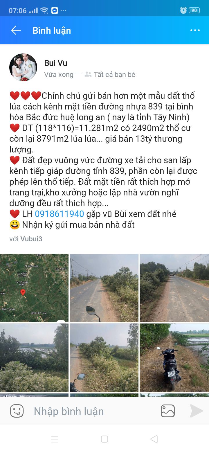 Đất nông nghiệp 11.281m² tại Bình Hòa Bắc, Đức Huệ - Giá 13 tỷ, đường xe tải vào tận nơi!