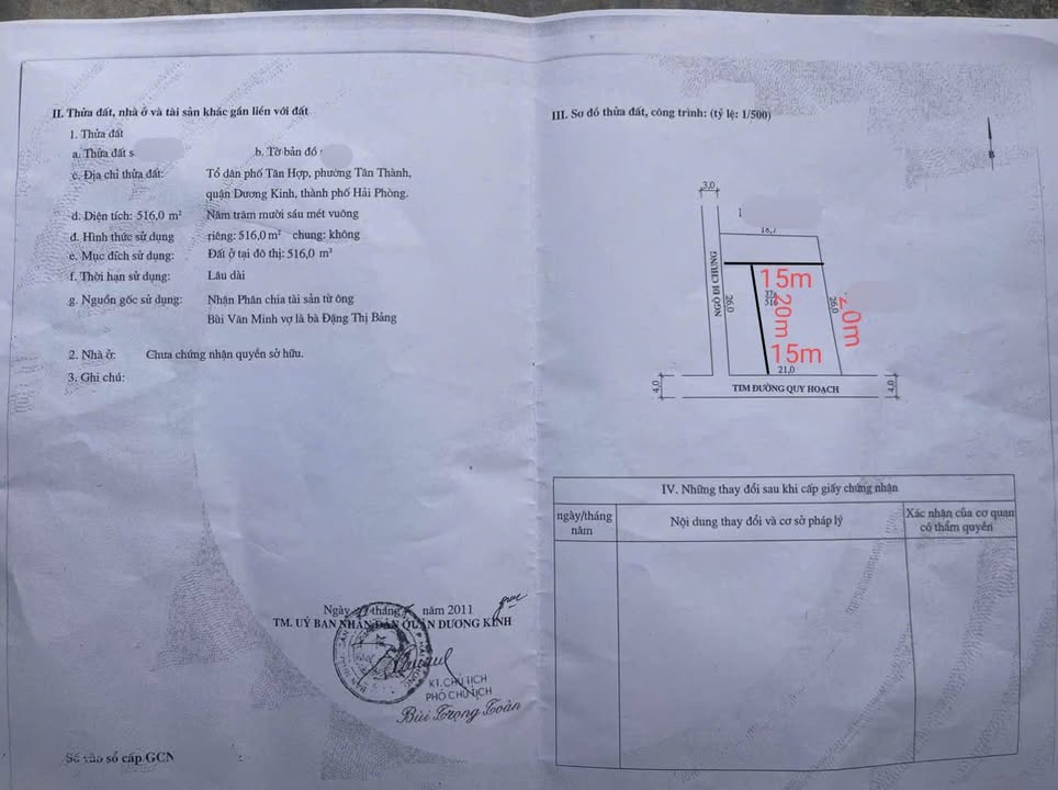 Đất nền Tân Hợp, Dương Kinh 300m² giá 6 tỷ - Cơ hội đầu tư hấp dẫn!