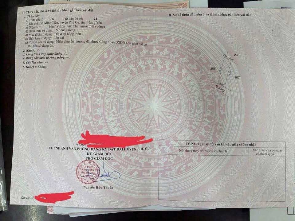 Lô đất Minh Tiến, Phù Cừ, Hưng Yên 90m² - Cơ hội vàng đầu tư sinh lời!