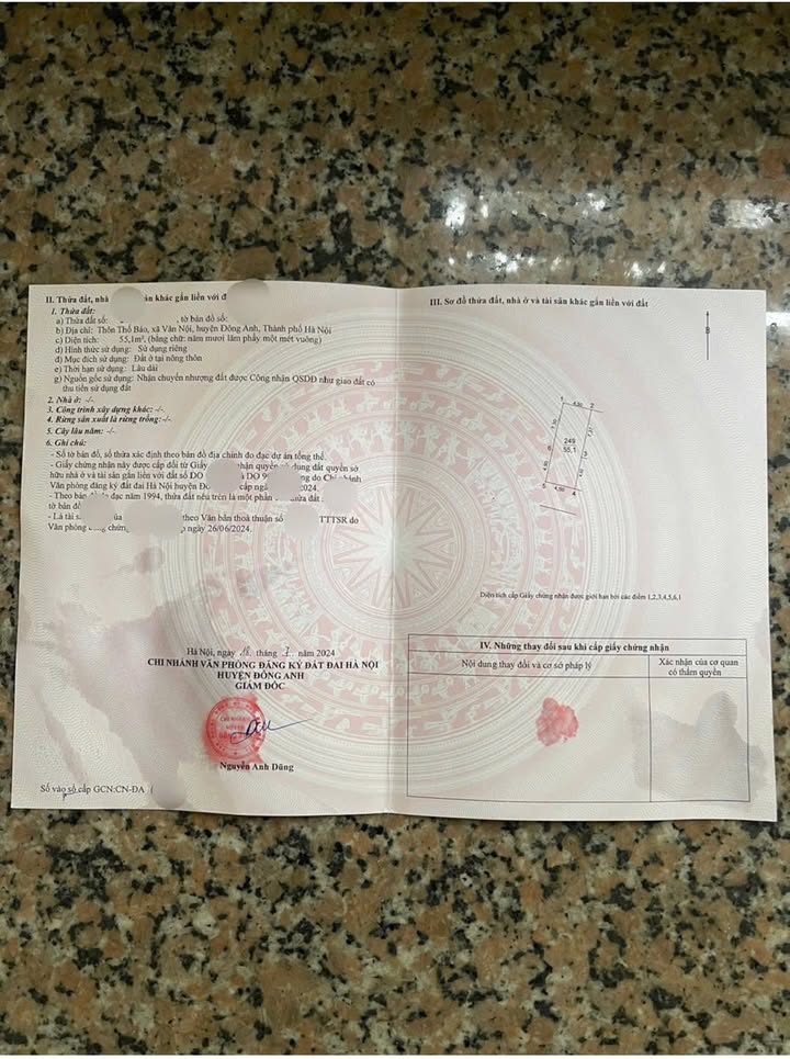 Đất nền Vân Trì, Đông Anh 55m² - Pháp lý rõ ràng, giá thỏa thuận!