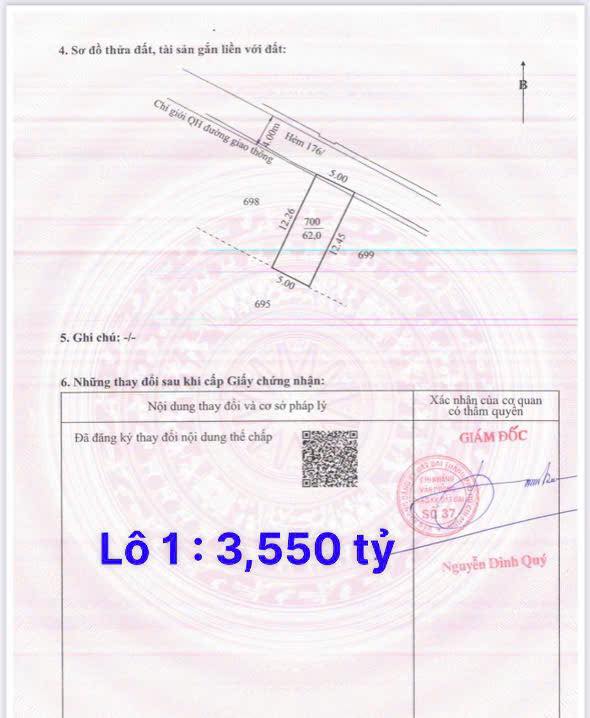 Đất thổ cư Hẻm 176 Trương Công Định, Vũng Tàu 50m² giá 3.55 tỷ - Cơ hội đầu tư hấp dẫn!