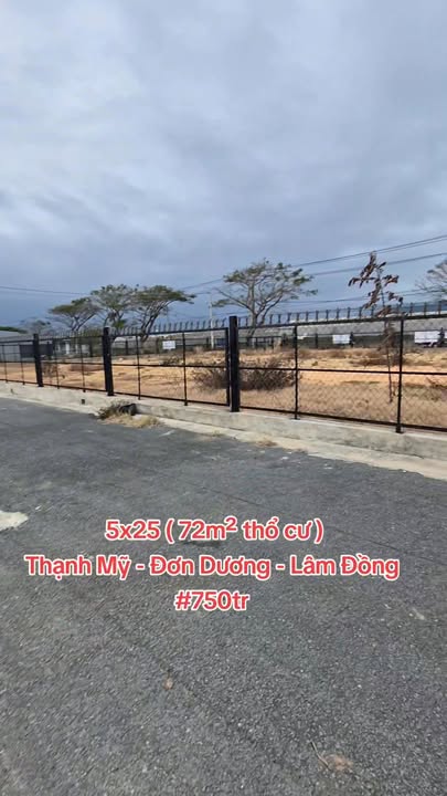 Đất nền thổ cư 72m² tại Thạnh Mỹ - Đơn Dương - Giá 750 triệu - Sổ riêng công chứng ngay!