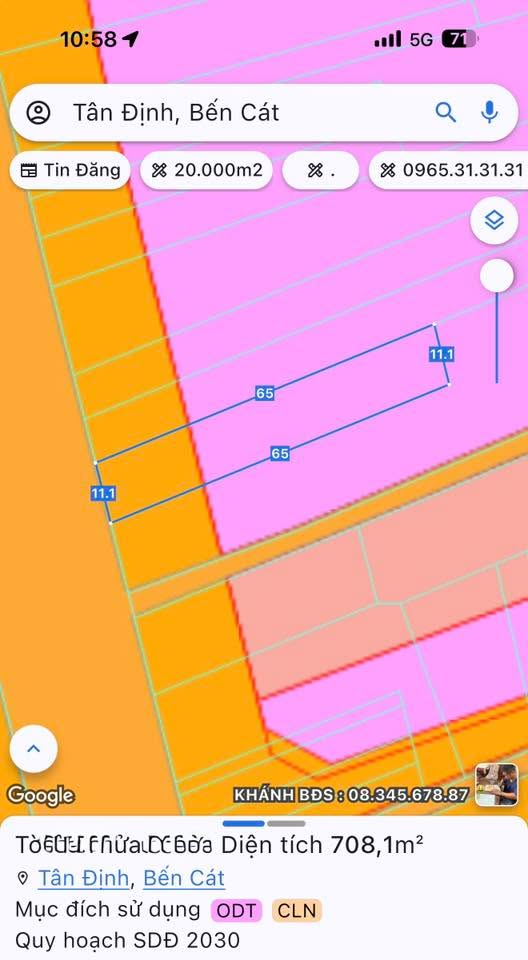 Mặt tiền Quốc lộ 13 Tân Định - Bến Cát 715m² giá 11.5 tỷ - Kinh doanh sầm uất!