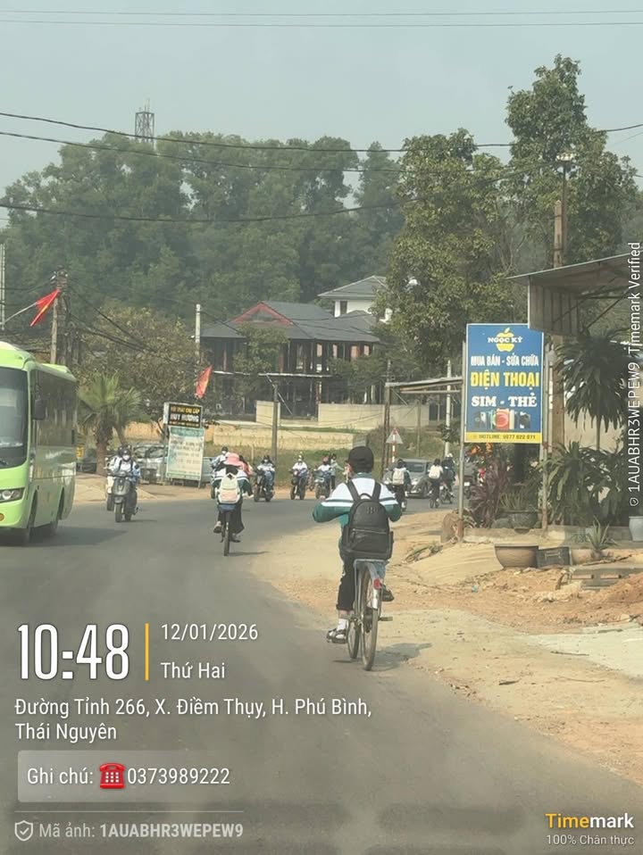 Đất mặt đường 266, Phường Điềm Thụy, Huyện Phú Bình, 6480m² - Vị trí đẹp cho kinh doanh!