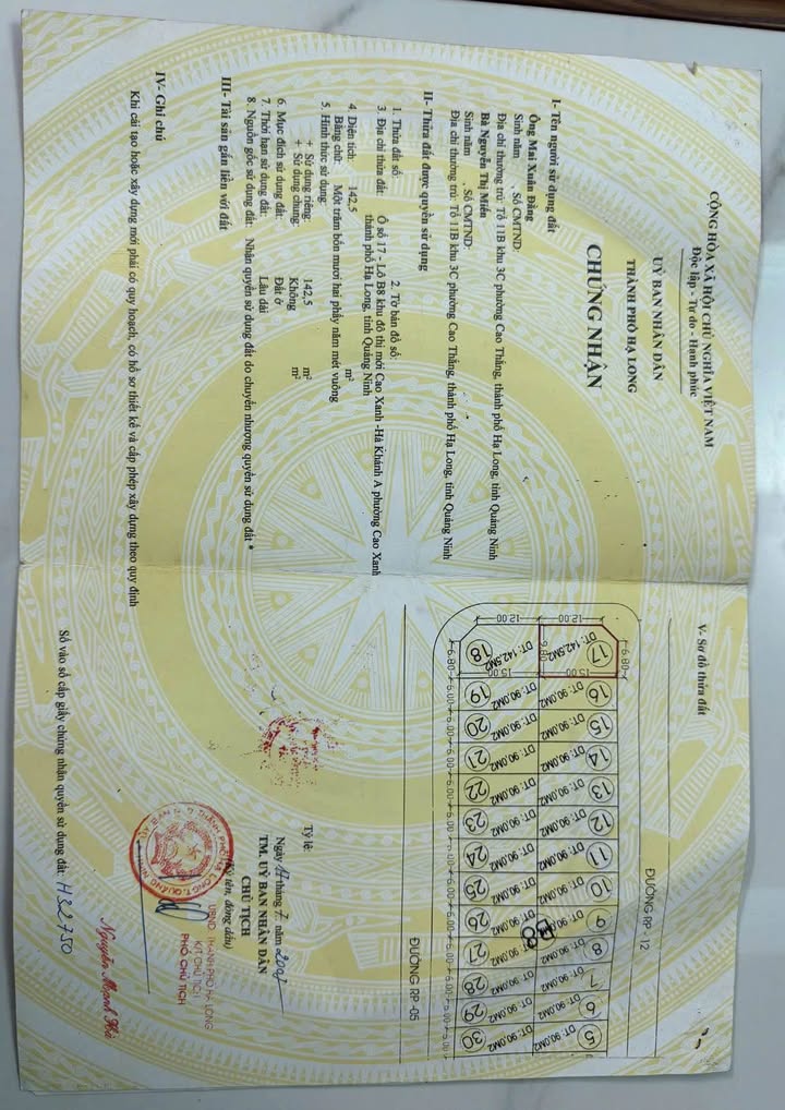 Đất nền Cao Xanh, Hạ Long 142,5m² giá chỉ 7.4 tỷ - Vị trí vàng, tiện ích đầy đủ!