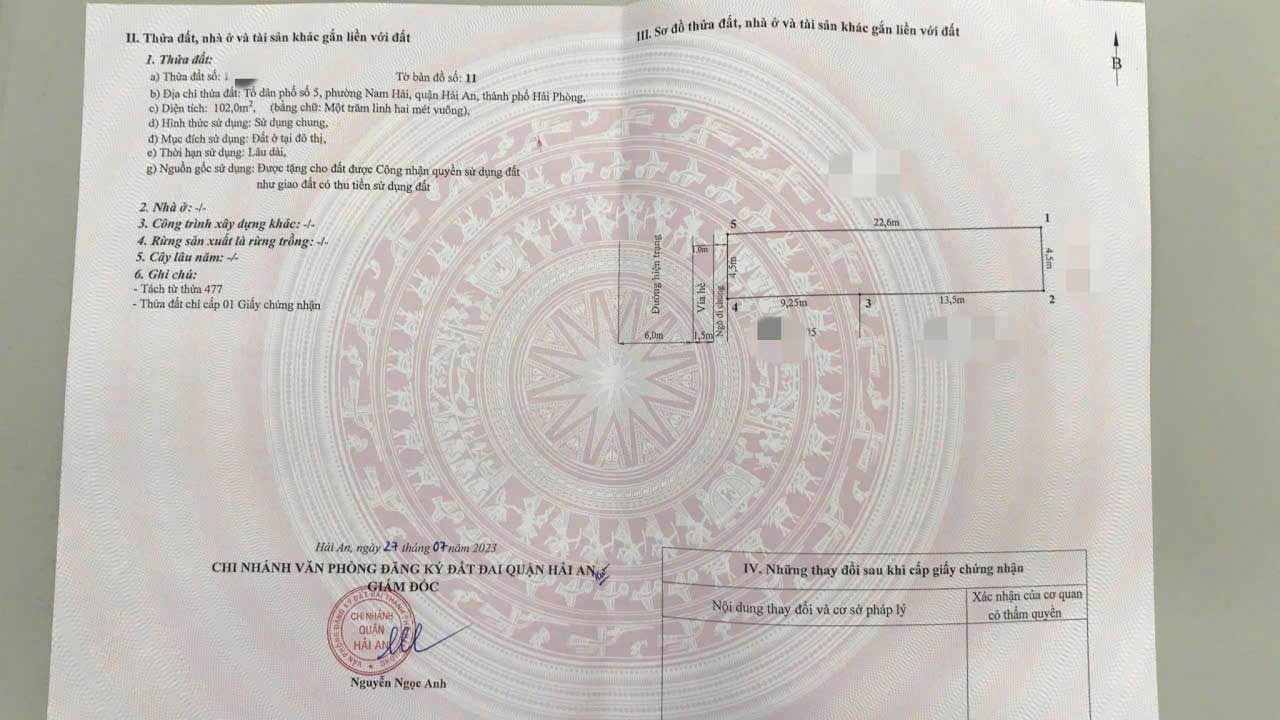 Đất nền Nam Hùng - 102m² giá 3,87 tỷ - Sổ đỏ chính chủ, đầu tư sinh lời!