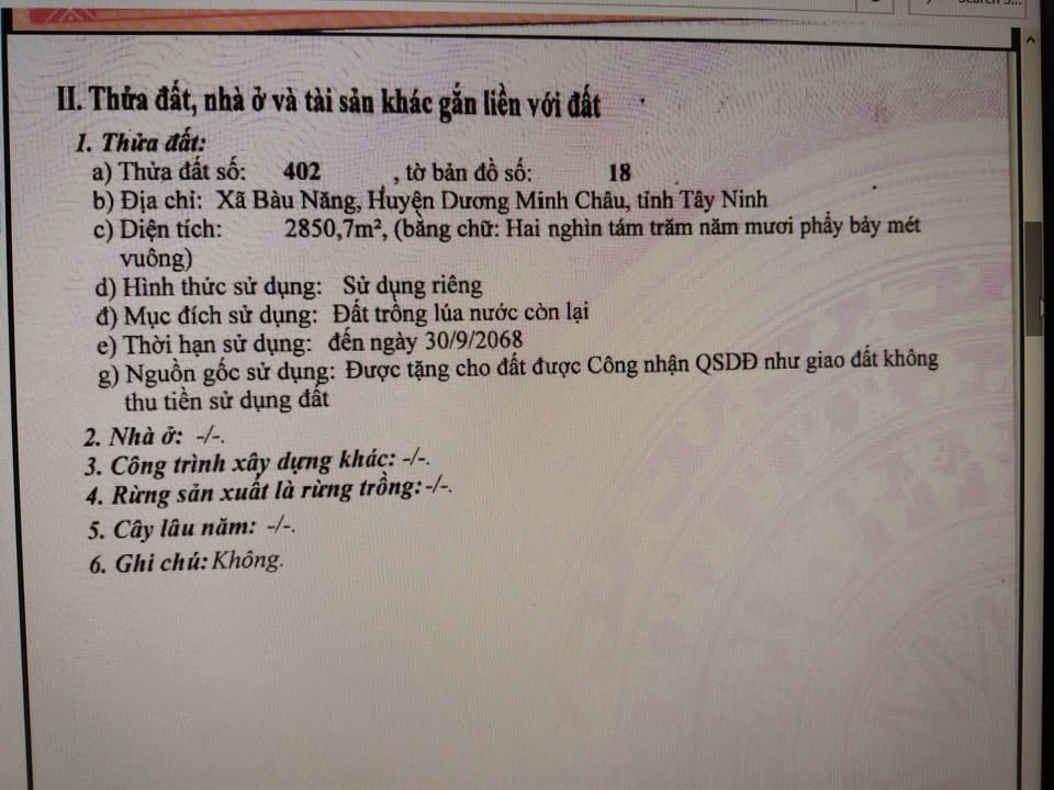 Đất nền 2800m² xã Bàu Năng, Tây Ninh - Mặt tiền đường Kênh 15m!