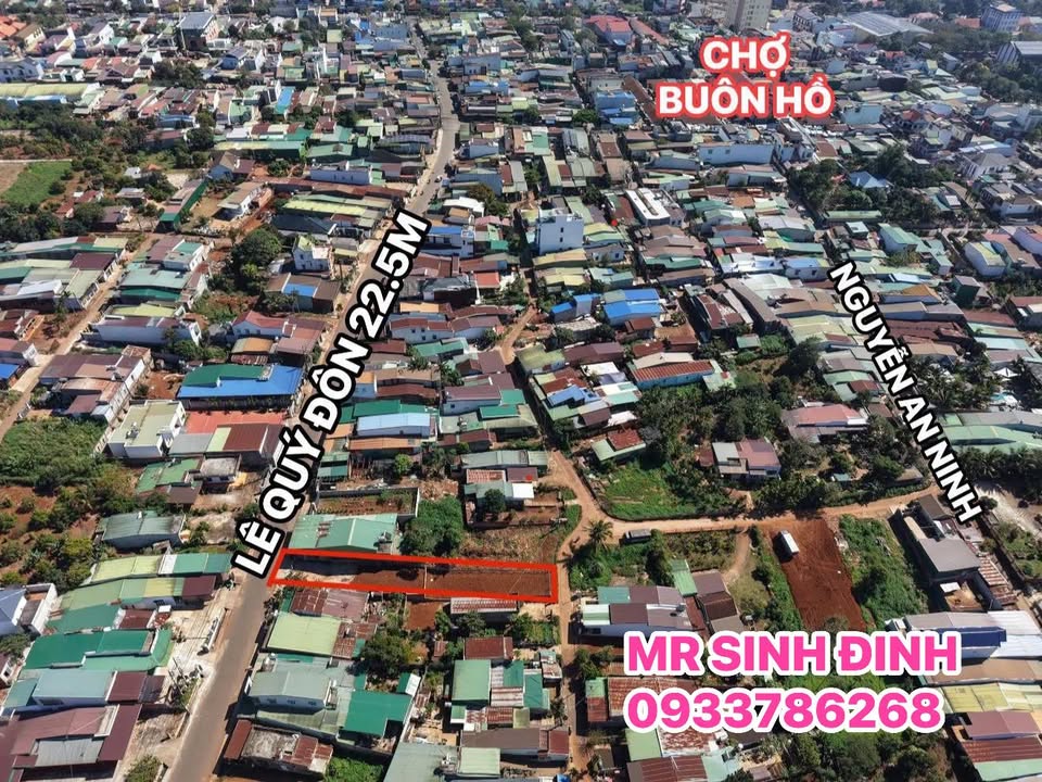 Đất thổ cư 427m² Lê Quý Đôn - Chợ Buôn Hồ giá 6.7 tỷ - Mặt tiền trước sau