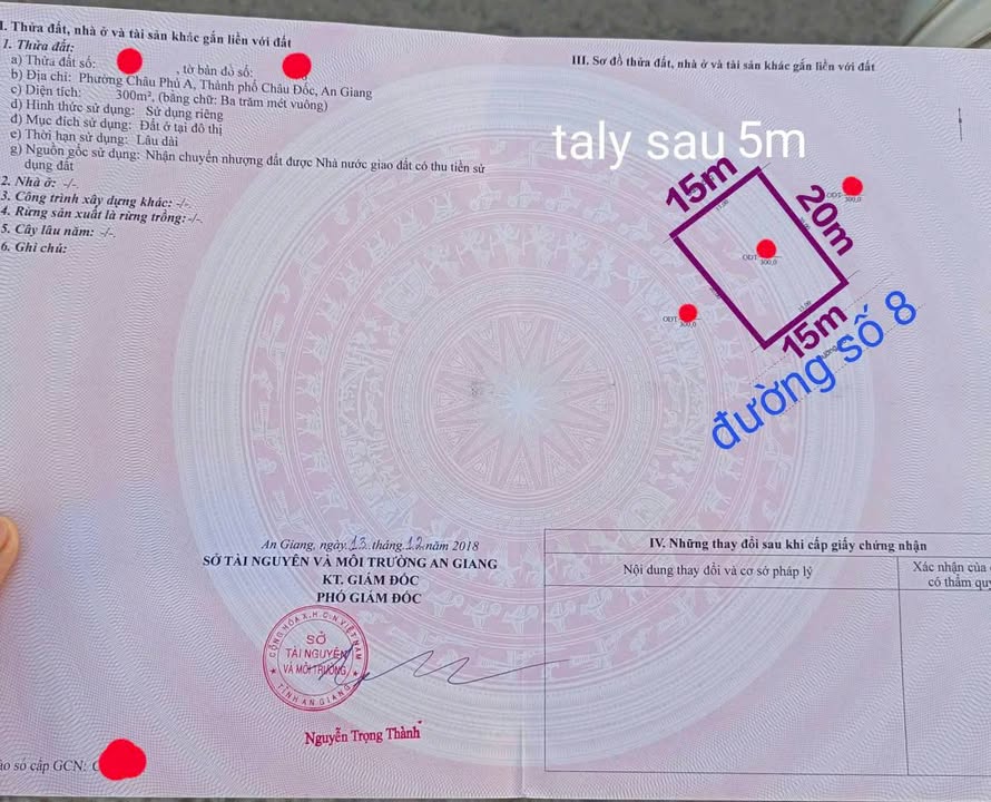 Bán nền biệt thự Châu Phú A 15m x 20m giá 4.55 tỷ - Vị trí đắc địa gần trung tâm!