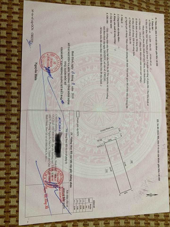 Đất thổ cư 150m² tại Nhơn Hội, Quy Nhơn - Giá chỉ 2.25 tỷ!