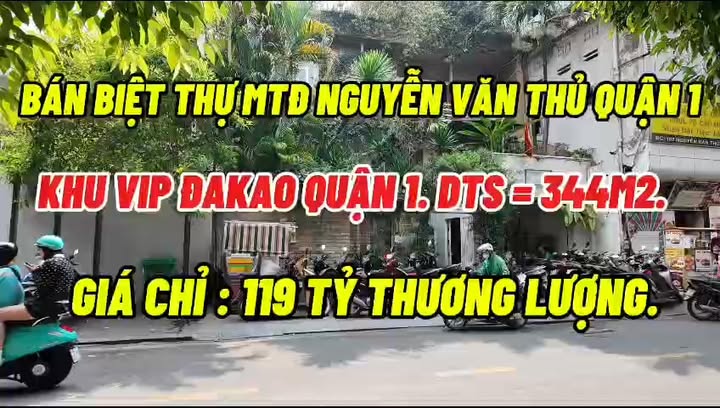 Biệt thự mặt tiền đường Nguyễn Văn Thủ, quận 1, 175.5m² - Cơ hội đầu tư không thể bỏ lỡ!