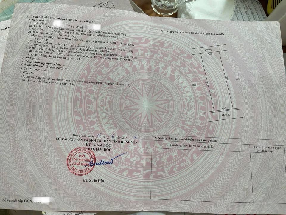 Đất thổ cư thôn Bằng Nha, Mễ Sở, 254m² giá 8.4 tỷ - Mặt tiền hai đường lớn!