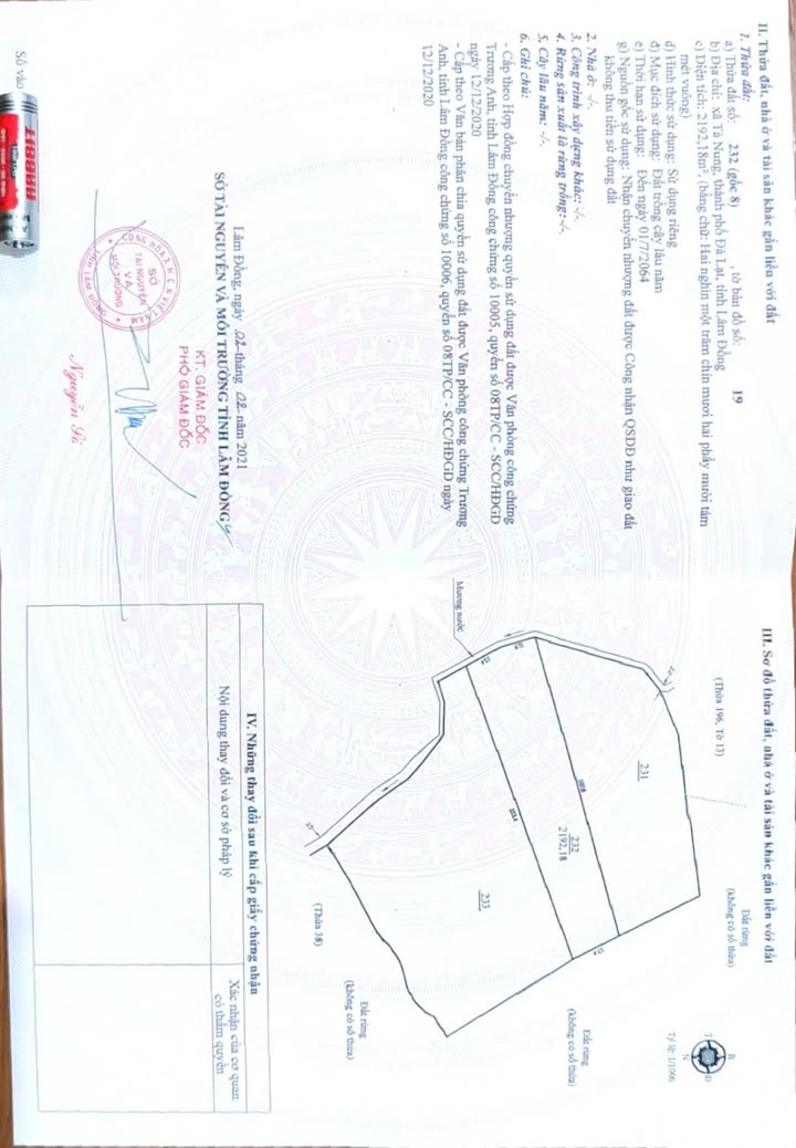 Đất nền 2192m² tại Tà Nung Đà Lạt giá 4 tỷ - Cơ hội đầu tư sinh lời!