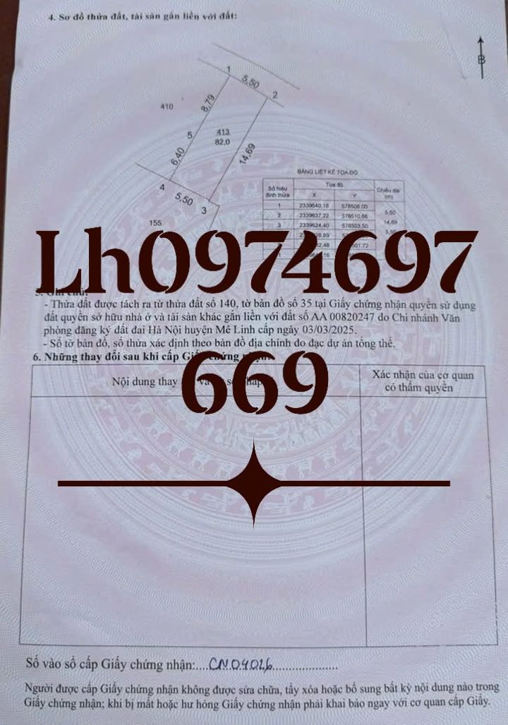 Đất nền Tiền Phong Mê Linh 82m² - Vị trí đắc địa, pháp lý rõ ràng!