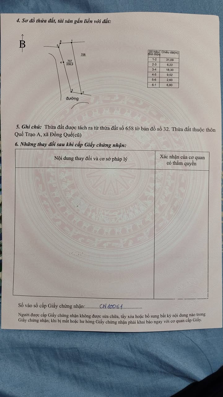 Đất thổ cư Quế Trạo A, Tam Sơn, Phú Thọ 666.3m² - Giá yêu thương, thuận tiện xây dựng!