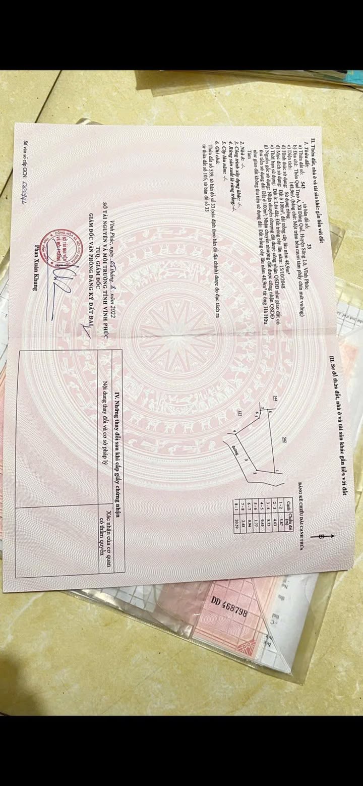 Đất nền 148m² tại thôn Quế Trạo, xã Đồng Quế, huyện Sông Lô - Sổ đỏ chính chủ, giá thỏa thuận!