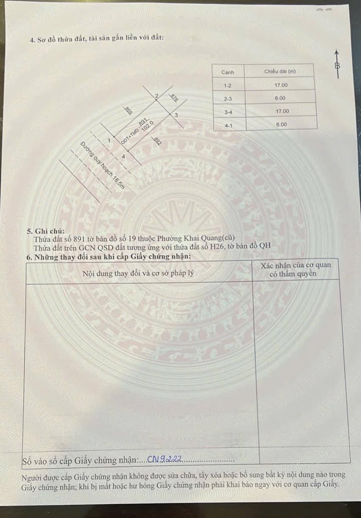 Đất nền lô H26 dịch vụ Hán Lữ, Vĩnh Yên 102m² giá 3,8 tỷ - Cơ hội đầu tư hấp dẫn!