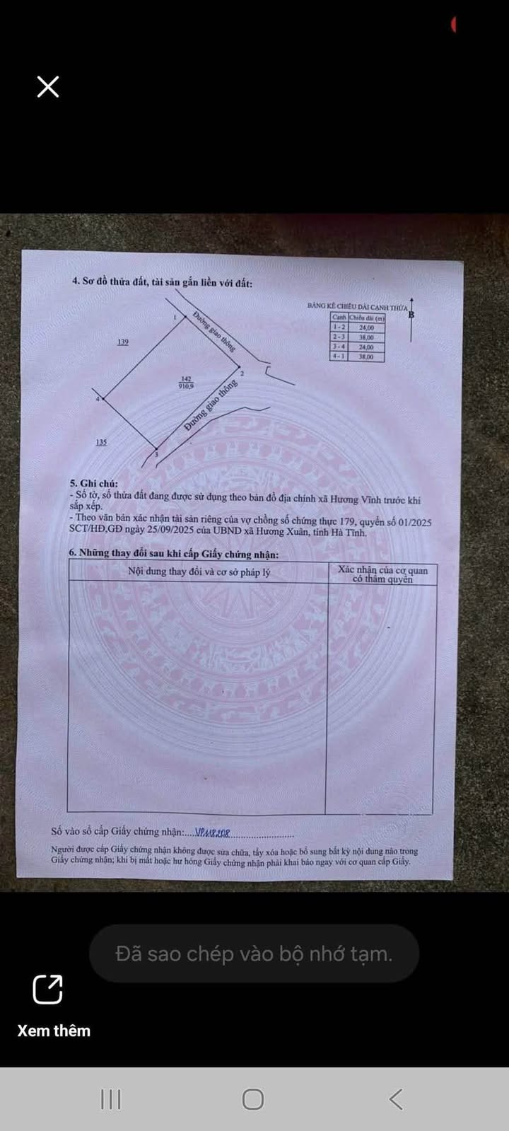 Đất nền Hương Xuân, Hương Khê 912m² giá 400 triệu - Cơ hội đầu tư sinh lời!