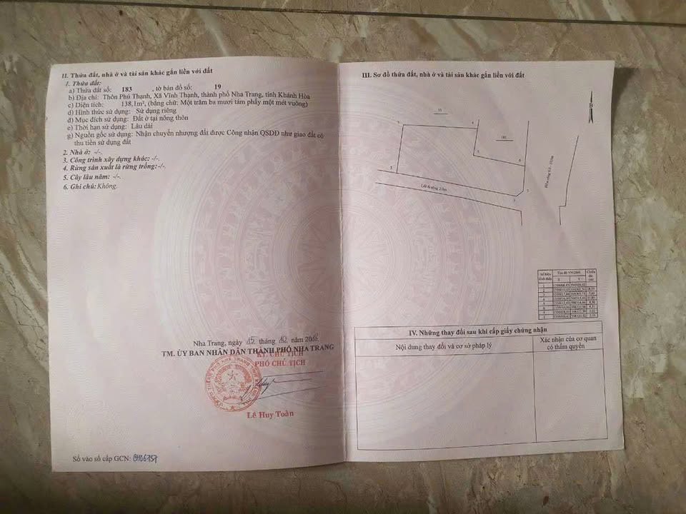 Đất 2 Mặt Tiền Đường Miếu Bà, Vĩnh Thạnh, Nha Trang 138.1m² - Giá Thương Lượng Tốt!