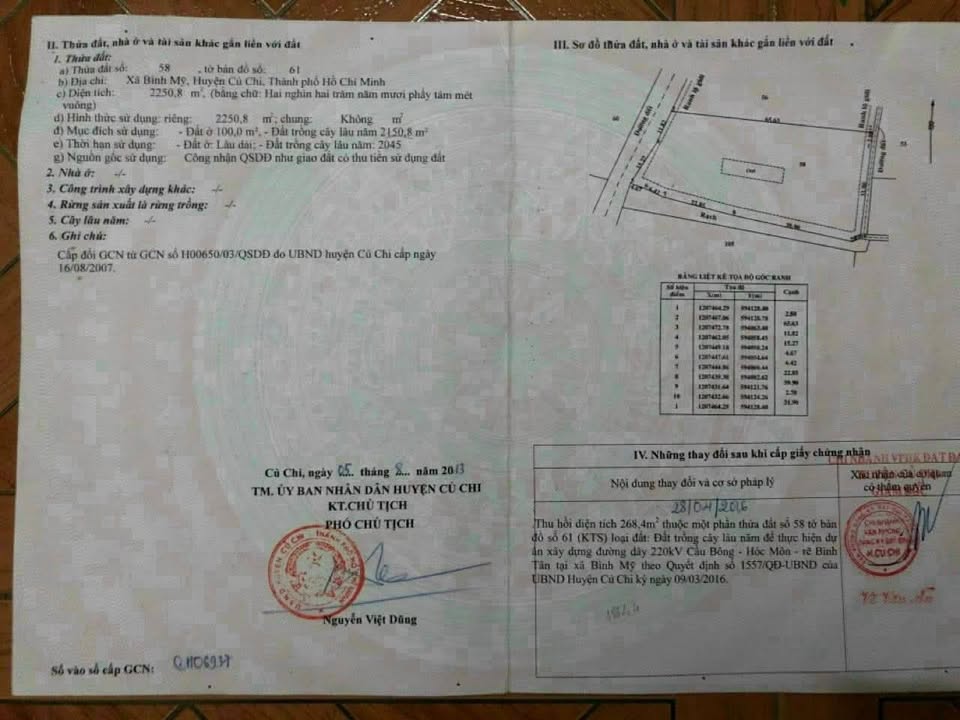 Đất nền 2250m² mặt tiền nhựa tại Bình Mỹ, Củ Chi - Giá chỉ 4 tỷ, thương lượng tốt!