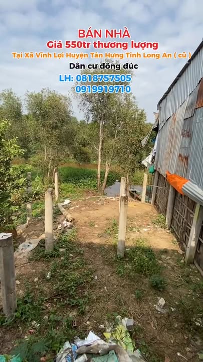 Nhà mới xây 108m² tại xã Vĩnh Lợi, huyện Tân Hưng, giá 550 triệu - Hỗ trợ vay ngân hàng lên đến 400 triệu!