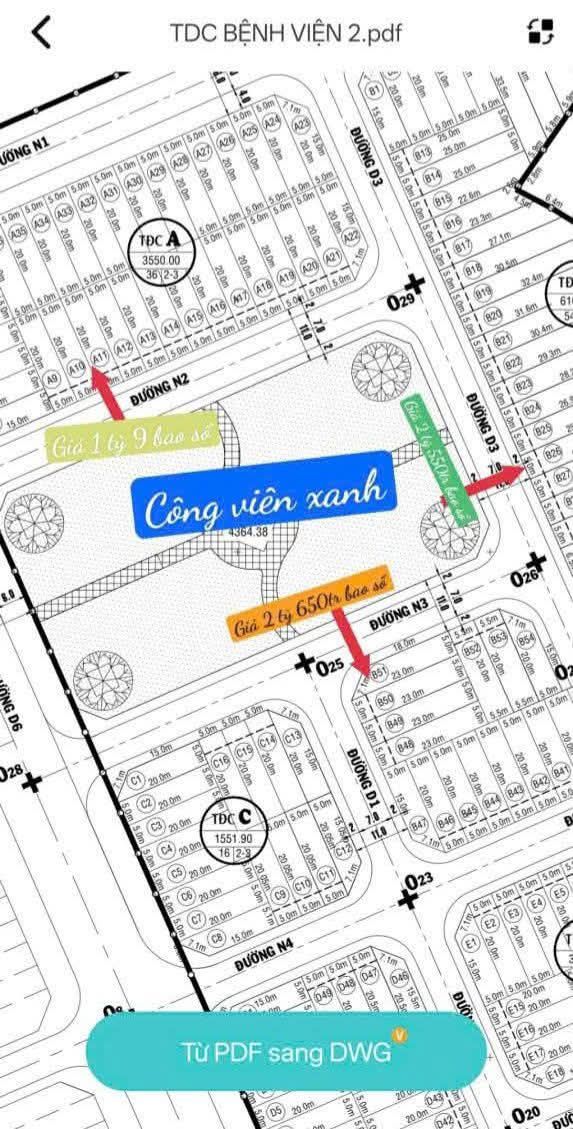 Lô đất TĐC Bệnh viện Phan Rang 100m² giá 1.85 tỷ - Sổ hồng chính chủ