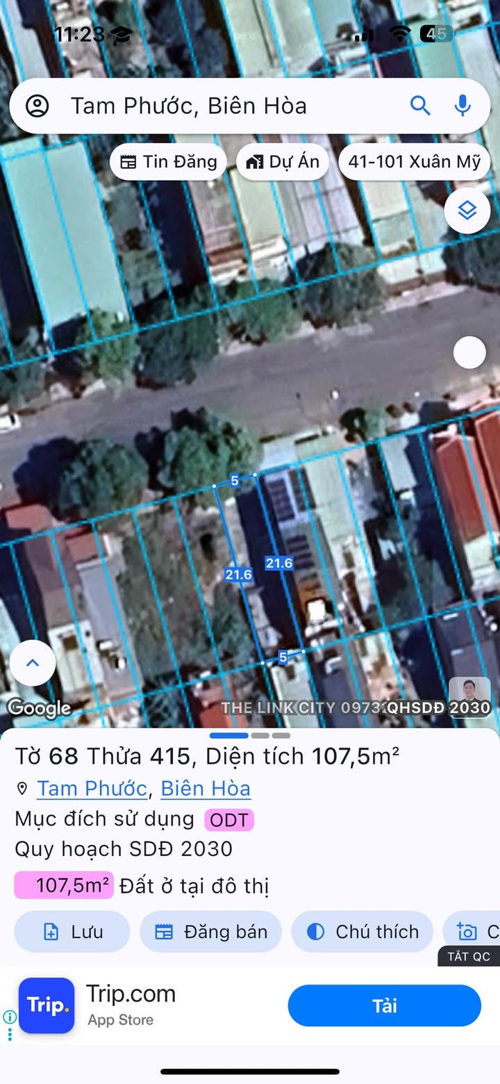 Đất mặt tiền Khu dân cư Tín Nghĩa Tam Phước 110m² giá 2.4 tỷ - Đầu tư sinh lời nhanh chóng!