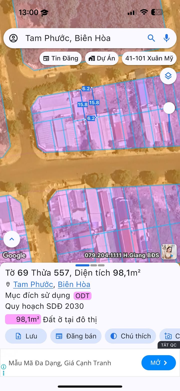 Đất nền khu dân cư Tín Nghĩa Tam Phước 99m² giá 1.9 tỷ - Đầu tư sinh lời ngay!