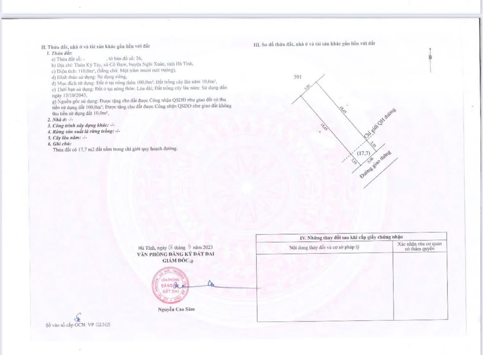 Đất thổ cư 125m² tại Thôn Kỳ Tây, Nghi Xuân - Giá thỏa thuận hấp dẫn!