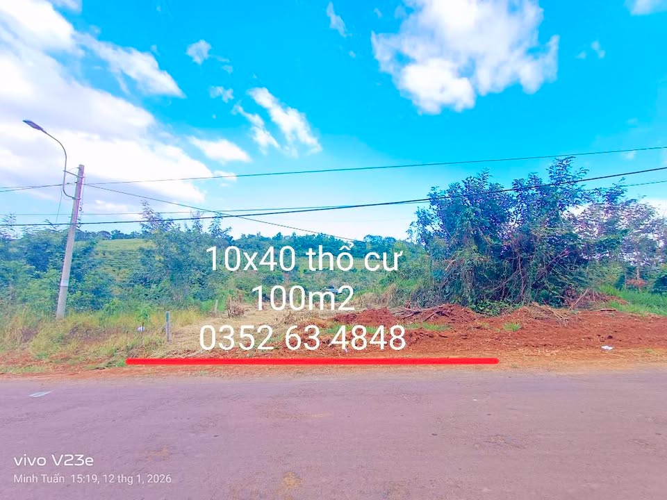 Đất mặt đường nhựa P. Bắc Gia Nghĩa, Lâm Đồng 400m² giá 1.15 tỷ - Sổ hồng đầy đủ!