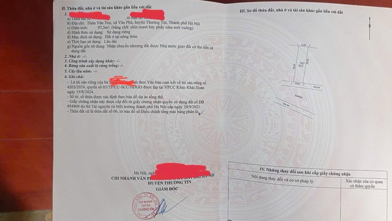 Đất nền 97m² Văn Trai, Văn Phú - Giá chỉ nhỉnh 8 triệu/m² - Sổ đỏ chính chủ!