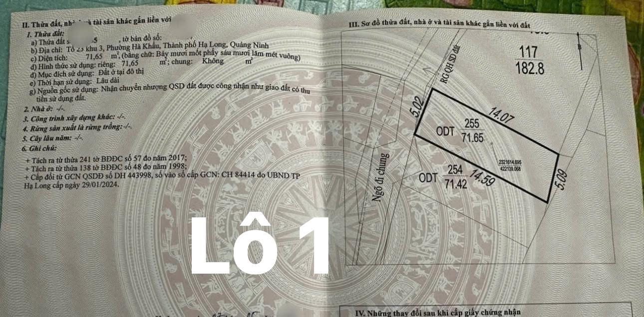 Đất nền tại Phường Việt Hưng, Quận Long Biên 71.56m² giá 1.9 tỷ - Đầu tư sinh lời ngay!