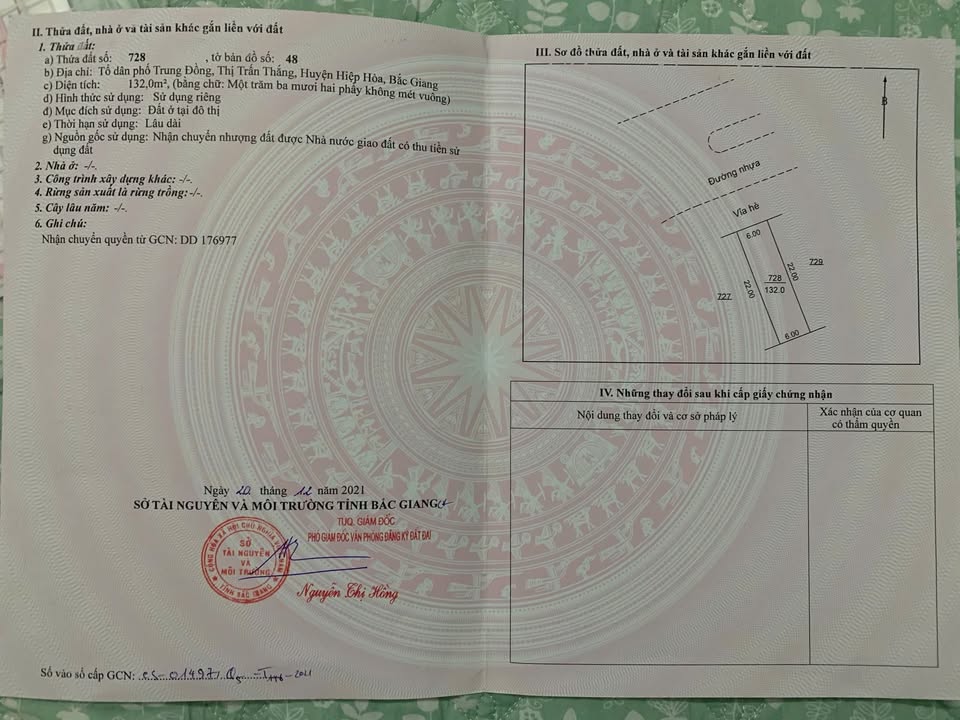 Đất nền trung tâm Thắng Hiệp Hòa 132m² giá thỏa thuận - Tiềm năng phát triển cao!