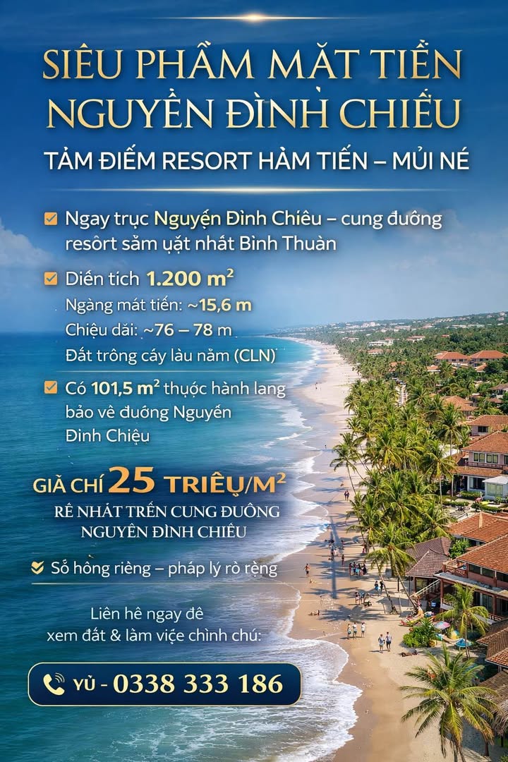Đất mặt tiền Nguyễn Đình Chiểu 1200m² giá chỉ 30 tỷ - Cơ hội đầu tư hấp dẫn!