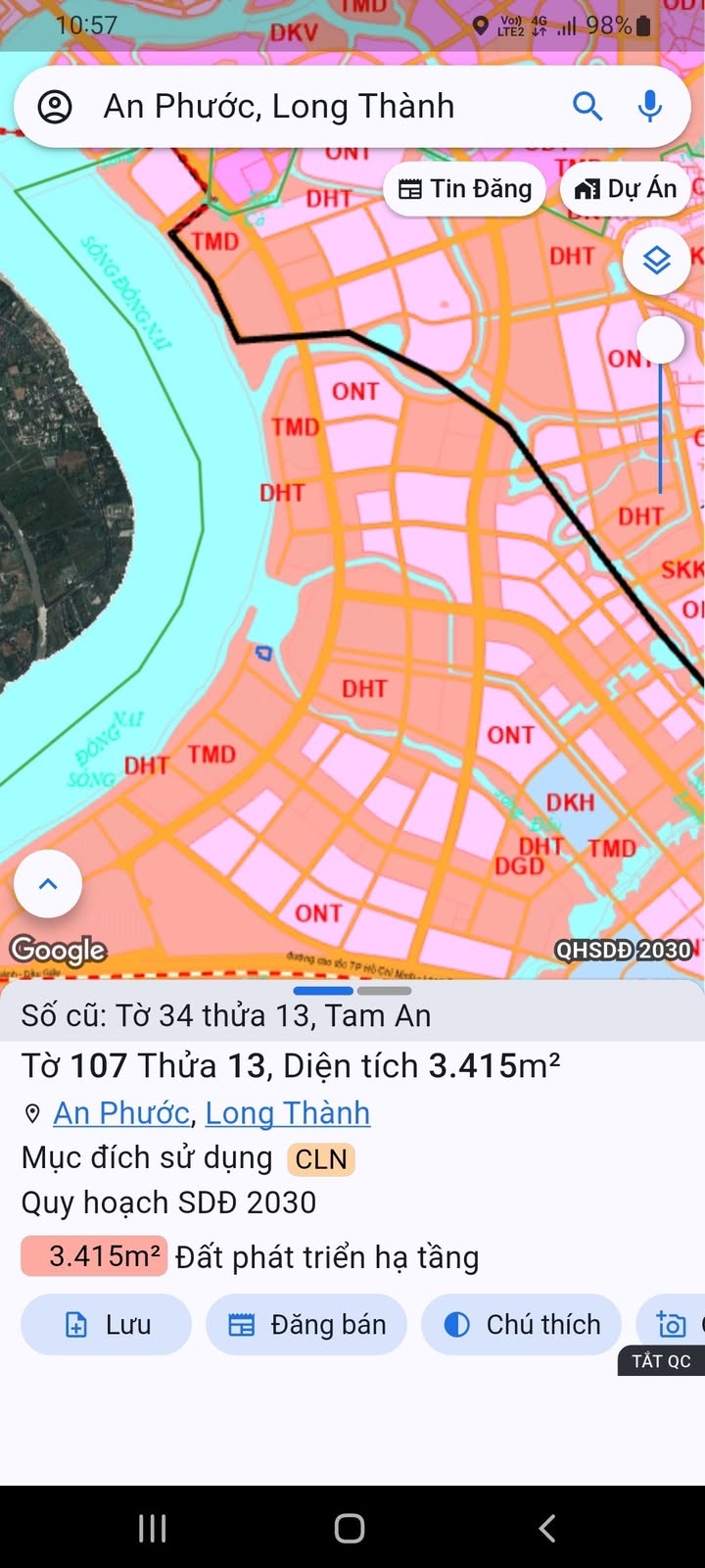 Đất nền An Phước Long Thành 10800m² giá 3 tỷ - Cơ hội đầu tư tuyệt vời!
