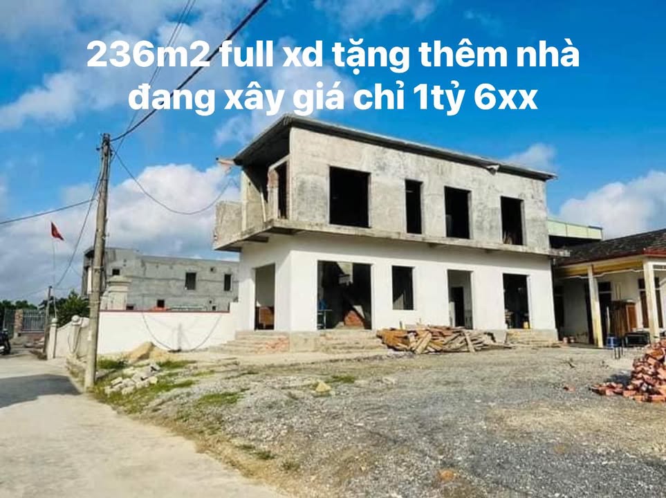 Đất Kênh Giang Thủy Nguyên 236m² giá 1.6 tỷ - Tặng nhà đang xây dở!
