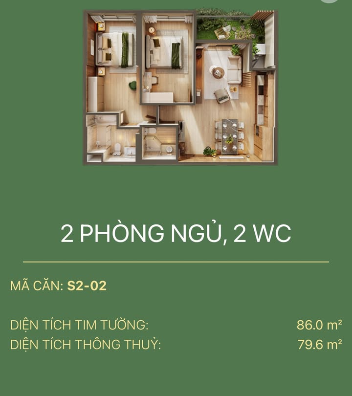 Căn hộ Eco Retreat Long An 86m² giá 4.046 tỷ - View hồ bơi sang trọng!