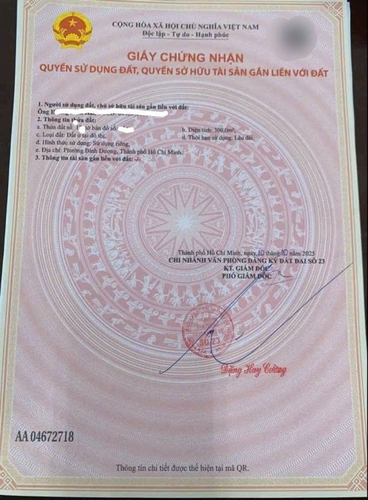 Đất nền Phú Mỹ Thủ Dầu Một 300m² giá 7.5 tỷ - Cơ hội đầu tư hấp dẫn!