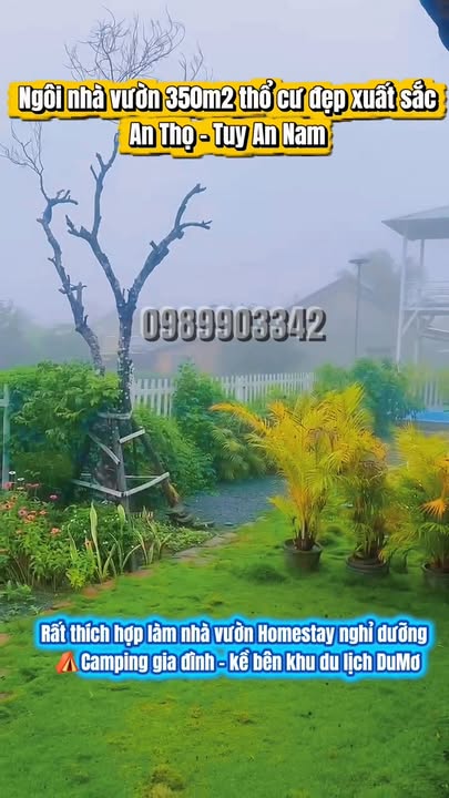 Nhà vườn An Thọ, Tuy An 350m² giá 2 tỷ - 3 mặt tiền đắc địa