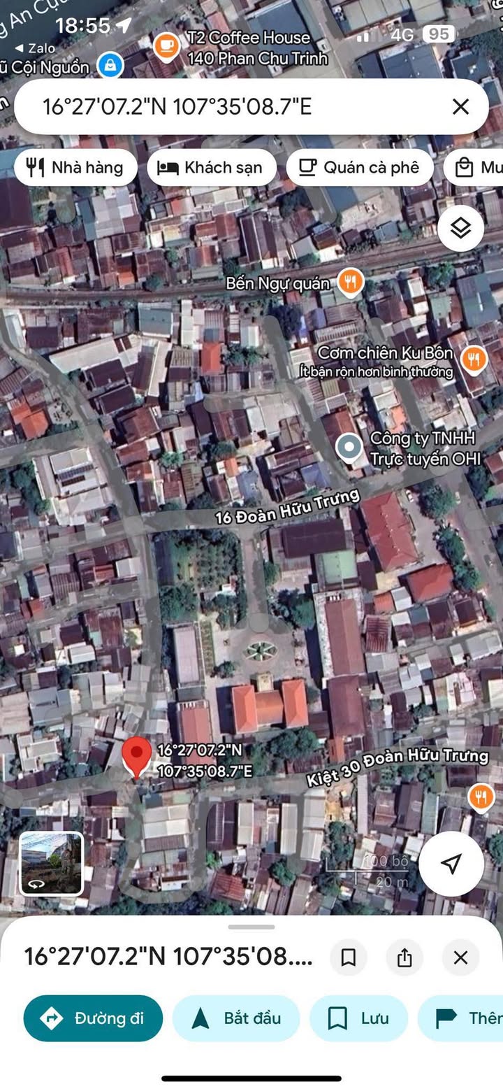 Đất kiệt 16 Đoàn Hữu Trưng, Huế 66m² giá 1.6 tỷ - Sổ hồng rõ ràng, xem ngay!