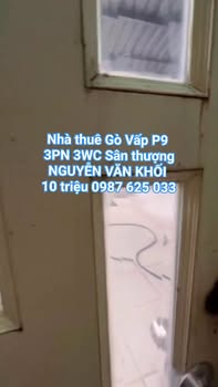 Cho thuê nhà Gò Vấp 2 Lầu, 3PN, 3WC - Giá 10 triệu/tháng, ngay Trường Tiểu Học Lương Thế Vinh!