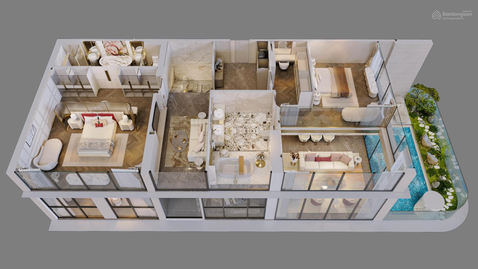 Căn hộ Duplex Rivea Residence 240m² giá 23 tỷ - Không gian sống đẳng cấp với bể bơi riêng!