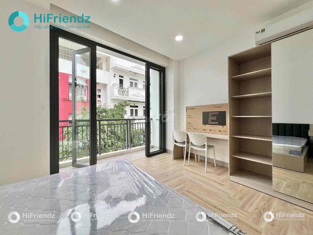 Căn hộ Studio ban công đẹp 35m² giá 3.8 triệu - Tòa nhà mới 100%