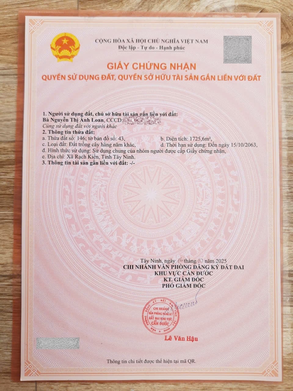 Đất vườn 2170m² (445m² thổ cư) Xã Rạch Kiến - Cần Đước, Long An giá chỉ 6.3 tỷ!