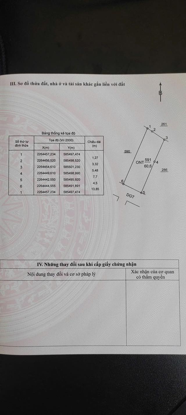Đất nền thôn Đồng Thanh, Thái Bình 60.6m² giá 1.3 tỷ - Đường ô tô vào tận nơi!