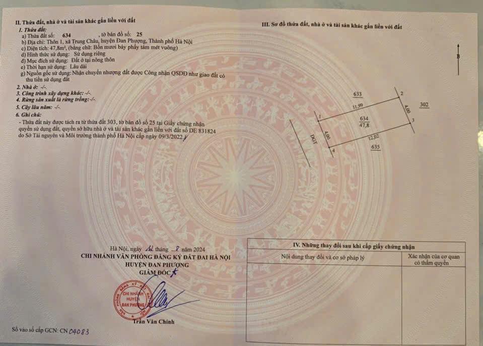 Nhà bán tại xã Trung Châu, Đan Phượng 47.8m² giá chỉ 2.85 tỷ - Ô tô đỗ cửa!