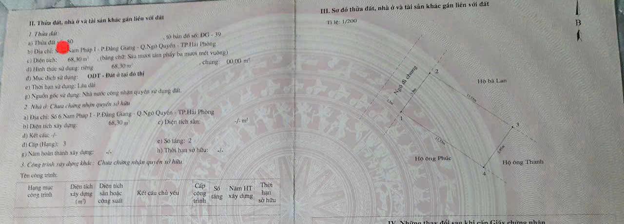 Nhà riêng Ngõ Nam Phát Lạch Tray 68,3m² giá 4,6 tỷ - Đầu tư sinh lời