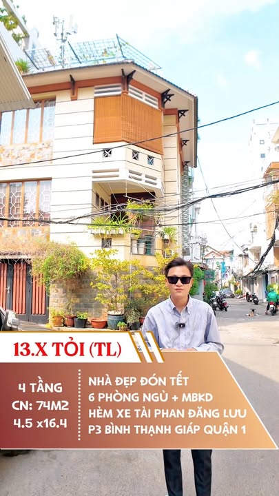 Nhà hẻm xe tải Phan Đăng Lưu, Quận Bình Thạnh 74m² giá chỉ 13 tỷ - Cơ hội đầu tư hấp dẫn!
